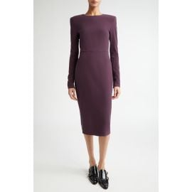 Victoria Beckham Long Sleeve Wool Blend T-Shirt Dress at Nordstrom