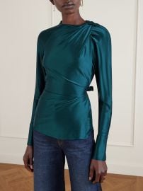 Victoria Beckham Open back long sleeve blouse at Net a Porter
