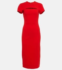 Victoria Beckham Peekaboo crepe midi dress at Mytheresa