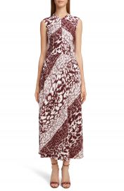 Victoria Beckham Print Side Gather Midi Dress   Nordstrom at Nordstrom