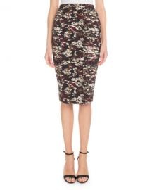 Victoria Beckham Printed Knee-Length Pencil Skirt at Neiman Marcus