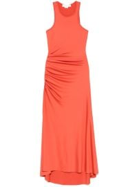 Victoria Beckham Ruched Maxi Dress | Orange | FARFETCH at Farfetch