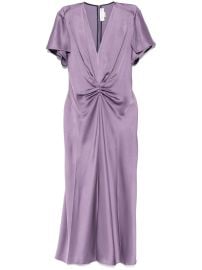 Victoria Beckham Satin Maxi Dress Purple at Farfetch