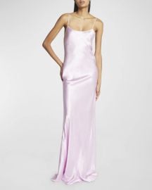 Victoria Beckham Satin Slip Gown at Neiman Marcus