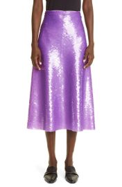 Victoria Beckham Sequin Midi Skirt at Nordstrom