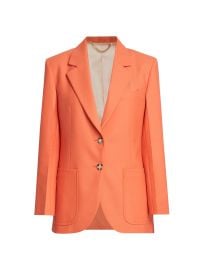 Victoria Beckham Single Breasted Wool Blend Jacket at Saks Fifth Avenue