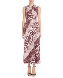 Victoria Beckham Sleeveless Leopard-Print A-Line Maxi Dress at Neiman Marcus