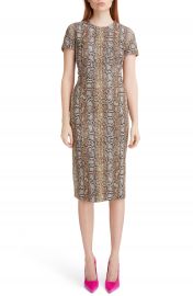 Victoria Beckham Snake Jacquard Sheath Dress   Nordstrom at Nordstrom