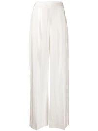 Victoria Beckham Striped Wide Leg Trousers at Farfetch