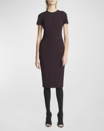 Victoria Beckham T-Shirt Sheath Dress with Back Zipper at Neiman Marcus