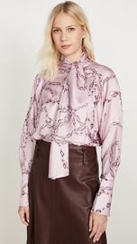 Victoria Beckham Tie Neck Raglan Blouse at Shopbop