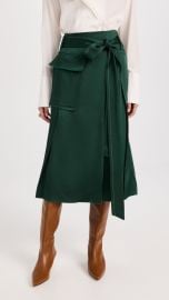 Victoria Beckham Trench Skirt in Bottle Green at Shopbop