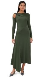 Victoria Beckham Twist Armhole Detail Midi Dress Oregano 12 at Shopbop