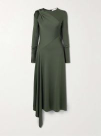 Victoria Beckham Twist Armhole Detail Midi Dress in Oregano at Net a Porter