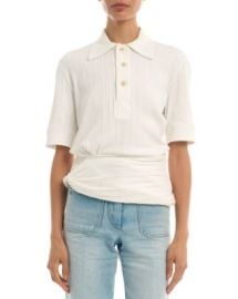 Victoria Beckham Twist Detail Polo Top Bloomingdalex27s Women at Bloomingdales