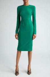 Victoria Beckham Wool blend crepe midi dress at Nordstrom