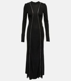 Victoria Beckham Zip Embellished Maxi Dress at Mytheresa