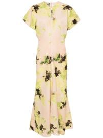 Victoria Beckham abstract-print Midi Dress - at Farfetch