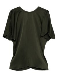 Victoria Beckham draped-sleeve Blouse Green at Farfetch