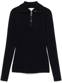 Victoria Beckham half-zip high-neck Sweater Blue at Farfetch