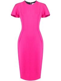 Victoria Beckham short-sleeve Tailored Midi Dress - at Farfetch