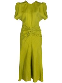 Victoria Beckham short-sleeve gathered-detail Dress - at Farfetch