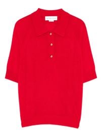 Victoria Beckham short-sleeves Polo Top Red at Farfetch