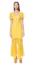 Victoria Flutter Sleeve V-neck Dress by Prabal Gurung at Prabal Gurung