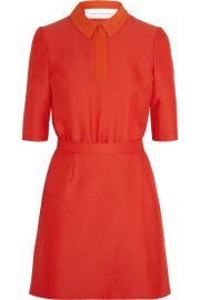 Victoria Victoria Beckham  Contrast-collar cady dress at Net A Porter