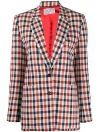 Victoria Victoria Beckham Checked Fitted Blazer - Farfetch at Farfetch