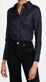 Victoria Victoria Beckham Fitted Metallic Tailoring Shirt at Shopbop