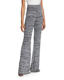 Victoria Victoria Beckham Marled Split Flare Pull-On Trousers at Neiman Marcus