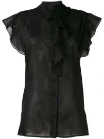 Victoria Victoria Beckham Ruffled Sleeve Sheer Blouse - Farfetch at Farfetch