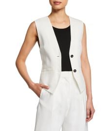 Victoria Victoria Beckham Tailored Viscose Waistcoat at Neiman Marcus