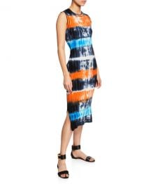 Victoria Victoria Beckham Tie-Dye Ribbed Knit Midi Dress at Neiman Marcus