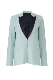 Victoria Victoria Beckham contrast lapel blazer at Rent The Runway