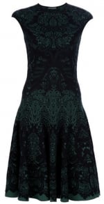 Victorias Alexander Mcqueen dress at Farfetch