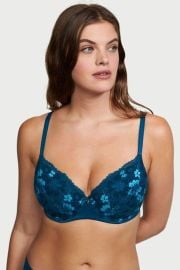 Victorias Secret Lace Lightly Lined Demi Bra in Mystic Jade at Victorias Secret