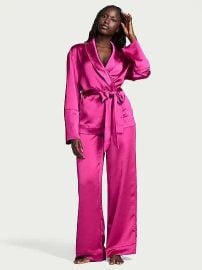 Victorias Secret Luxe Satin Wrap Top Pant set at Victorias Secret