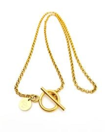 Vienna-Rae Belcher Chain, T Bar Necklace in Silver, Gold, and Rose-Gold at Etsy