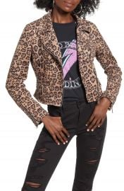 Vigoss Leopard Print Faux Suede Moto Jacket   Nordstrom at Nordstrom