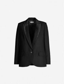 Viking strass-embellished stretch-crepe blazer at Selfridges