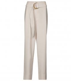 Vince - Belted wide-leg crpe pants at Mytheresa