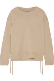 Vince   Lace-up cashmere sweater at Net A Porter