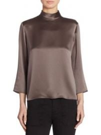 Vince - Silk Mockneck Blouse at Saks Fifth Avenue