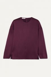 Vince - Silk-satin blouse at Net A Porter