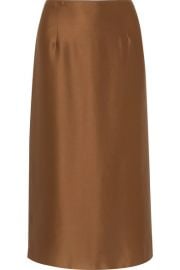 Vince - Silk-satin midi skirt at Net A Porter