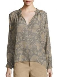 Vince - Vintage Floral Silk Blouse at Saks Off 5th