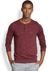 Vince - WoolLinen Slub Henley at Saks Fifth Avenue