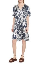 Vince Arboretum Floral Crinkled Satin Dress at Nordstrom